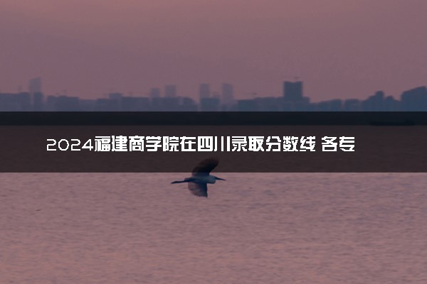 2024福建商学院在四川录取分数线 各专业分数及位次
