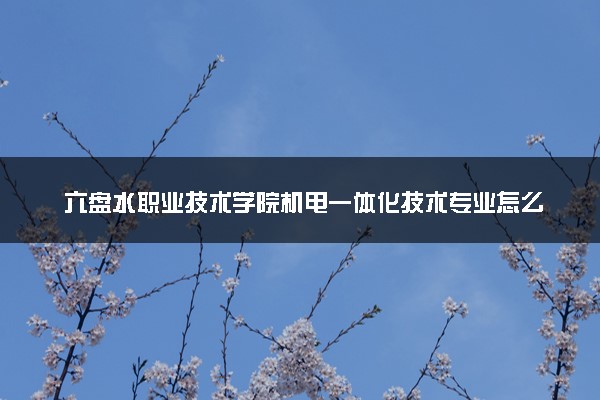六盘水职业技术学院机电一体化技术专业怎么样 录取分数线多少