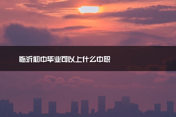 临沂初中毕业可以上什么中职