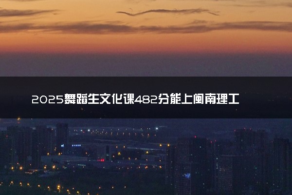 2025舞蹈生文化课482分能上闽南理工学院吗