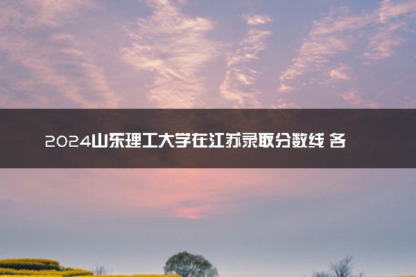 2024山东理工大学在江苏录取分数线 各专业分数及位次