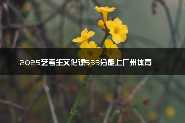 2025艺考生文化课533分能上广州体育学院吗