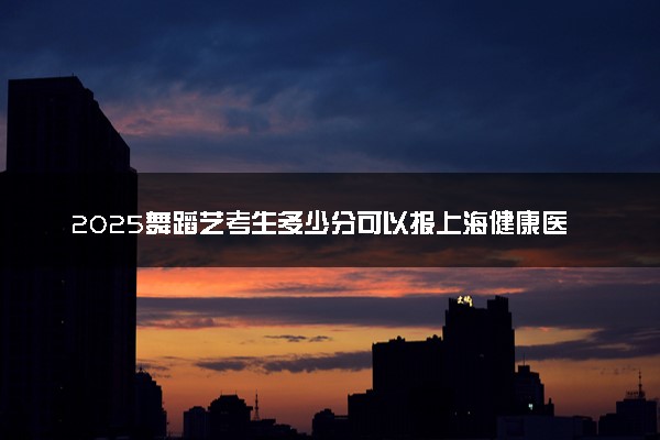 2025舞蹈艺考生多少分可以报上海健康医学院