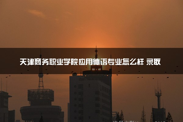 天津商务职业学院应用德语专业怎么样 录取分数线多少