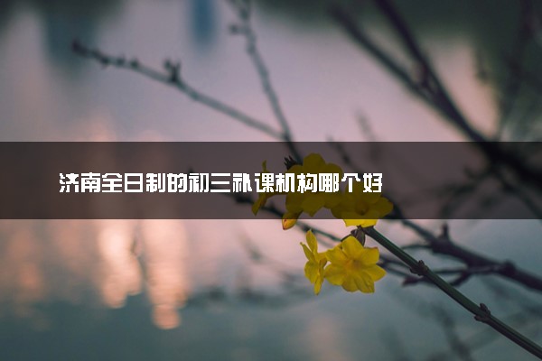 济南全日制的初三补课机构哪个好