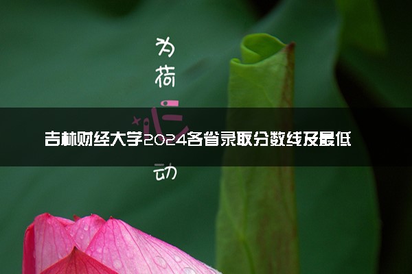 吉林财经大学2024各省录取分数线及最低位次是多少