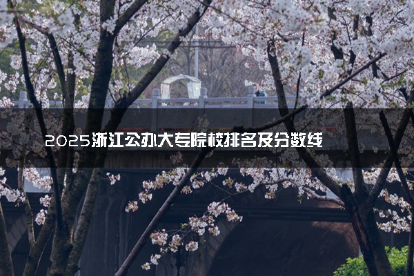 2025浙江公办大专院校排名及分数线