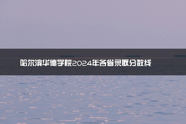 哈尔滨华德学院2024年各省录取分数线 多少分能考上