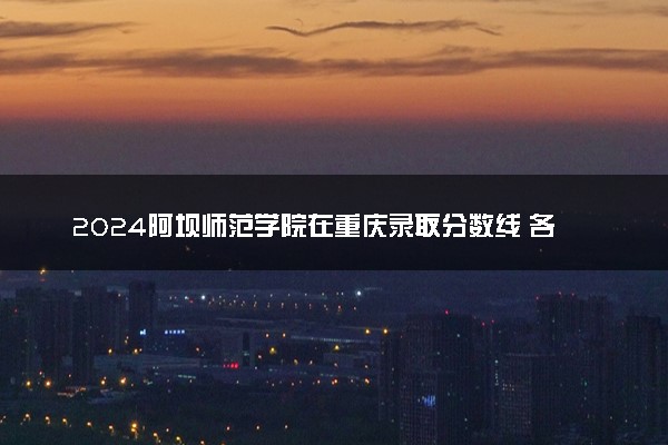 2024阿坝师范学院在重庆录取分数线 各专业分数及位次