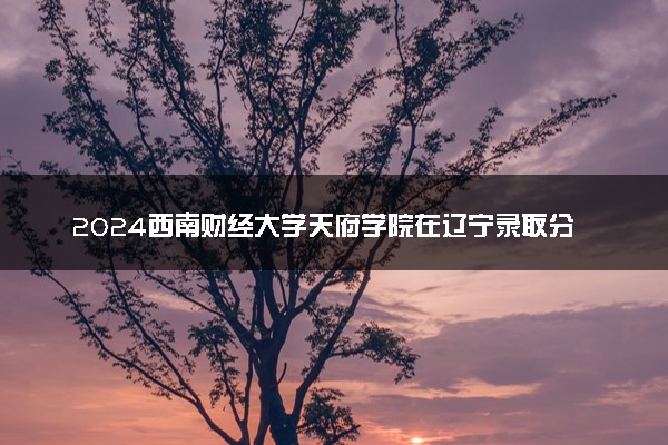 2024西南财经大学天府学院在辽宁录取分数线 各专业分数及位次