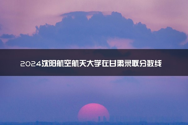 2024沈阳航空航天大学在甘肃录取分数线 各专业分数及位次