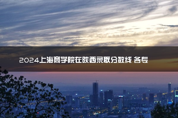 2024上海商学院在陕西录取分数线 各专业分数及位次