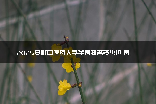2025安徽中医药大学全国排名多少位 国内第几名