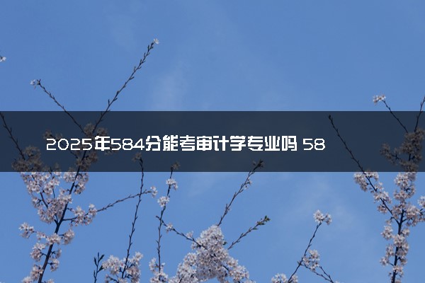 2025年584分能考审计学专业吗 584分审计学专业大学推荐