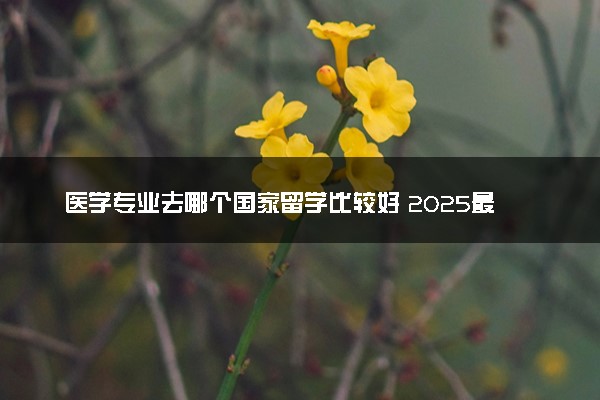 医学专业去哪个国家留学比较好 2025最新大学排名