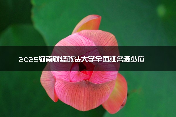 2025河南财经政法大学全国排名多少位 国内第几名