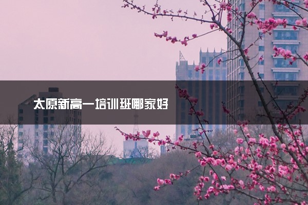 太原新高一培训班哪家好