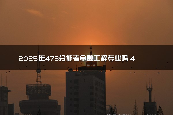 2025年473分能考金融工程专业吗 473分金融工程专业大学推荐
