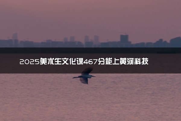 2025美术生文化课467分能上黄河科技学院吗