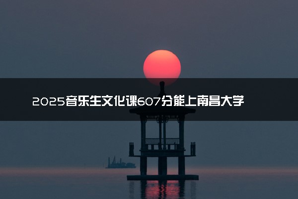 2025音乐生文化课607分能上南昌大学吗