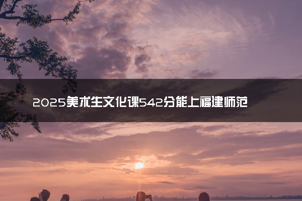 2025美术生文化课542分能上福建师范大学吗