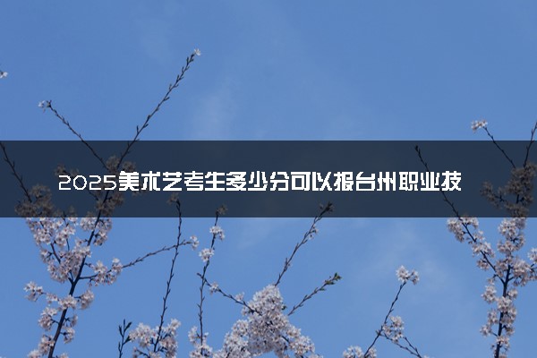 2025美术艺考生多少分可以报台州职业技术学院
