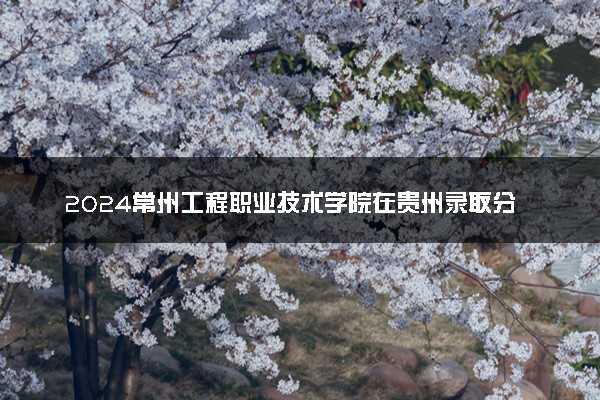 2024常州工程职业技术学院在贵州录取分数线 各专业分数及位次