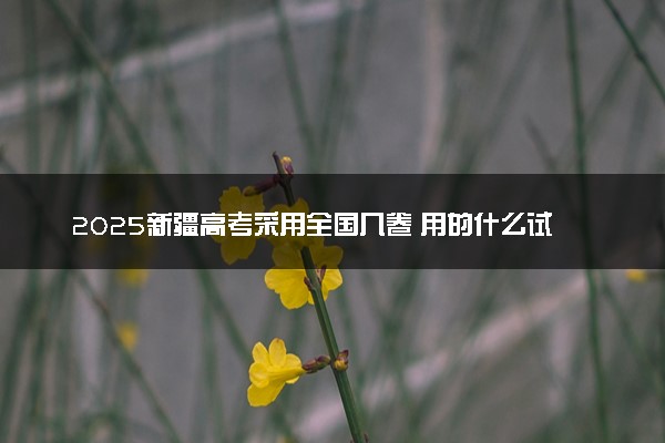 2025新疆高考采用全国几卷 用的什么试卷