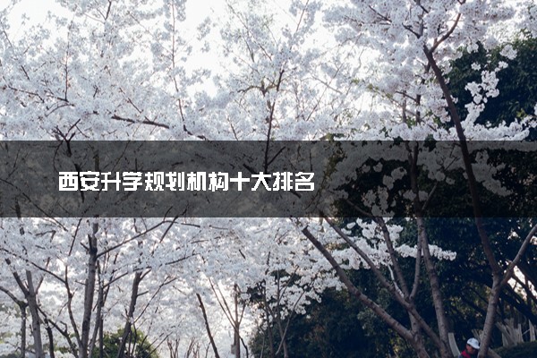 西安升学规划机构十大排名