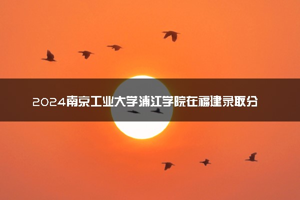2024南京工业大学浦江学院在福建录取分数线 各专业分数及位次