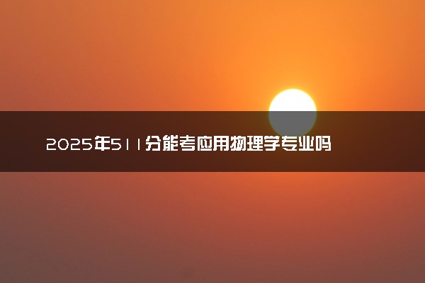2025年511分能考应用物理学专业吗 511分应用物理学专业大学推荐