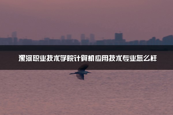 漯河职业技术学院计算机应用技术专业怎么样 录取分数线多少