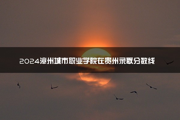 2024漳州城市职业学院在贵州录取分数线 各专业分数及位次