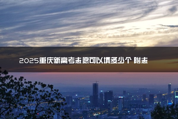 2025重庆新高考志愿可以填多少个 附志愿设置方案