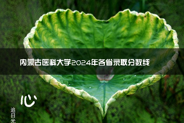 内蒙古医科大学2024年各省录取分数线 多少分能考上