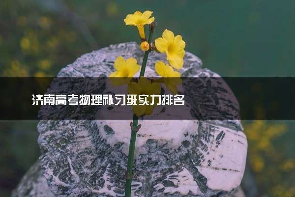 济南高考物理补习班实力排名