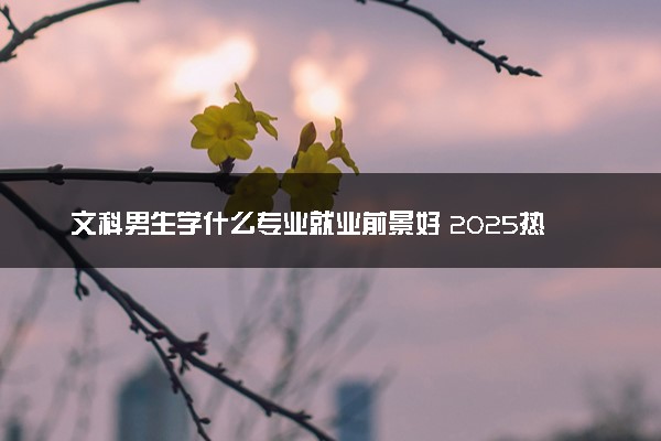 文科男生学什么专业就业前景好 2025热门专业推荐