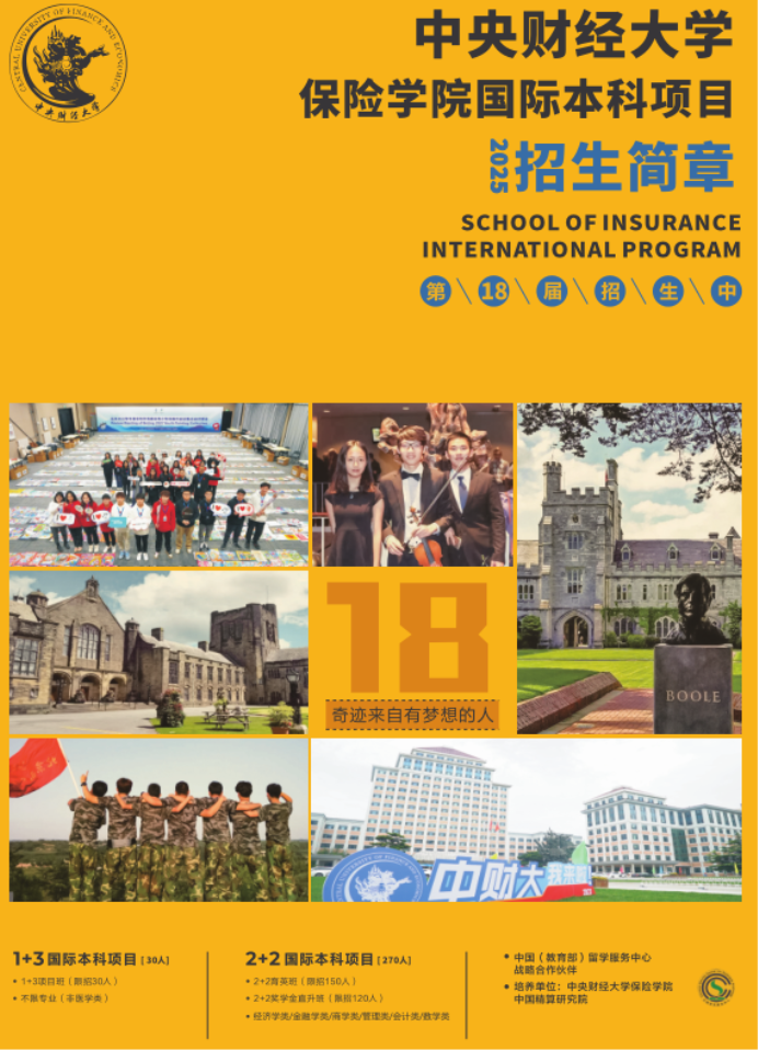 2025中央财经大学保险学院国际本科项目招生简章