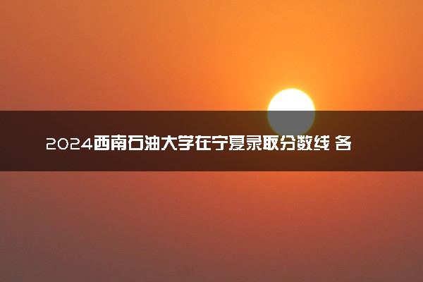 2024西南石油大学在宁夏录取分数线 各专业分数及位次