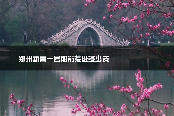 郑州新高一暑期衔接班多少钱