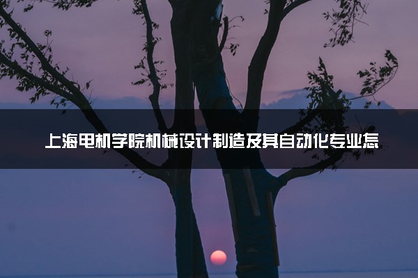 上海电机学院机械设计制造及其自动化专业怎么样 录取分数线多少
