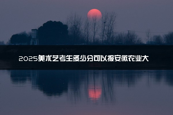 2025美术艺考生多少分可以报安徽农业大学