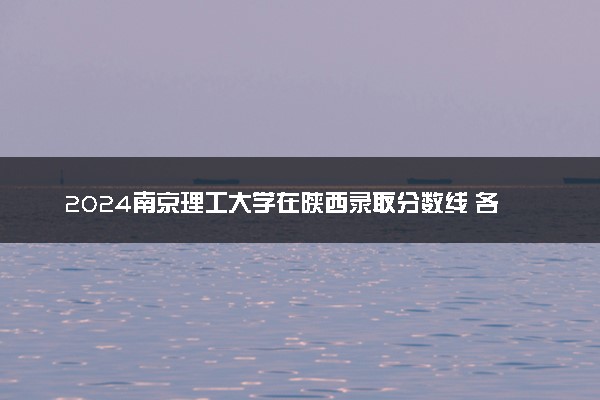 2024南京理工大学在陕西录取分数线 各专业分数及位次