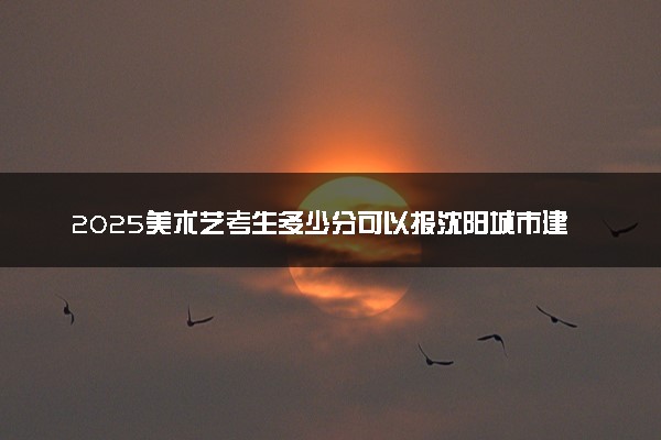 2025美术艺考生多少分可以报沈阳城市建设学院