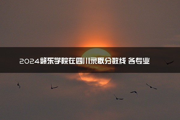 2024赣东学院在四川录取分数线 各专业分数及位次