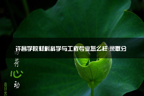 许昌学院材料科学与工程专业怎么样 录取分数线多少
