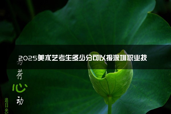 2025美术艺考生多少分可以报深圳职业技术大学