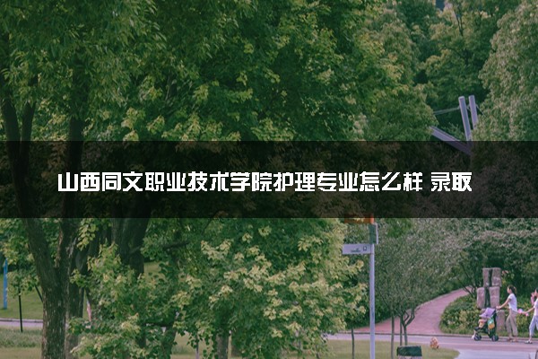 山西同文职业技术学院护理专业怎么样 录取分数线多少
