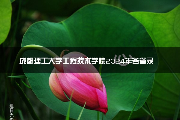 成都理工大学工程技术学院2024年各省录取分数线 多少分能考上