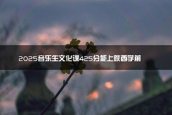 2025音乐生文化课425分能上陕西学前师范学院吗